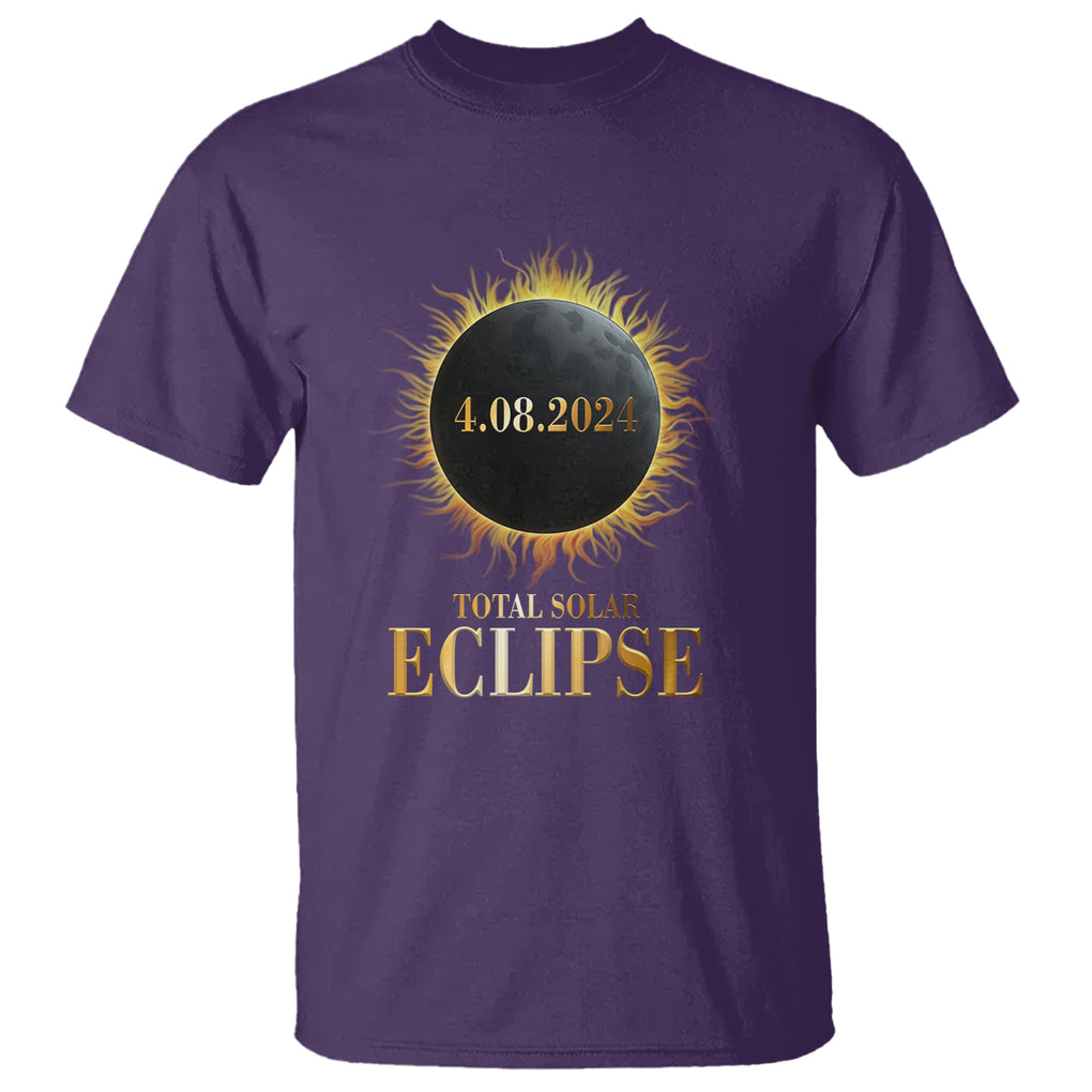 Total Solar Eclipse T Shirt 8 April 2024 Totality Phenomenon United States TS02 Purple Printyourwear