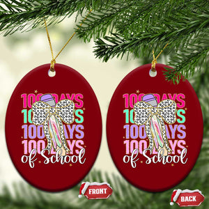 Retro Coquette 100 Days Of School Ceramic Ornament for Schoolgirls Teacher TS02 Print Your Wear