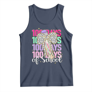 Retro Coquette 100 Days Of School Tank Top for Schoolgirls Teacher TS02 Navy Print Your Wear