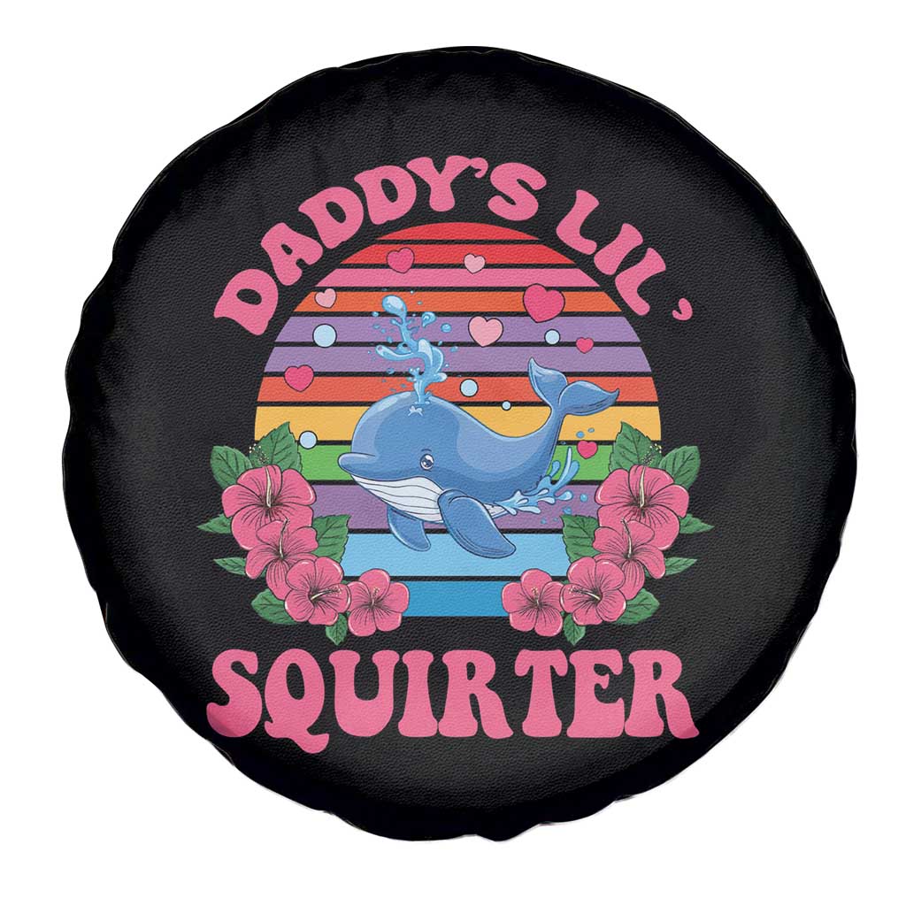 Funny Daddy's Lil Squirter Spare Tire Cover Cute Whale Inappropriate Embarrassing Adult Joke TS02 Print Your Wear