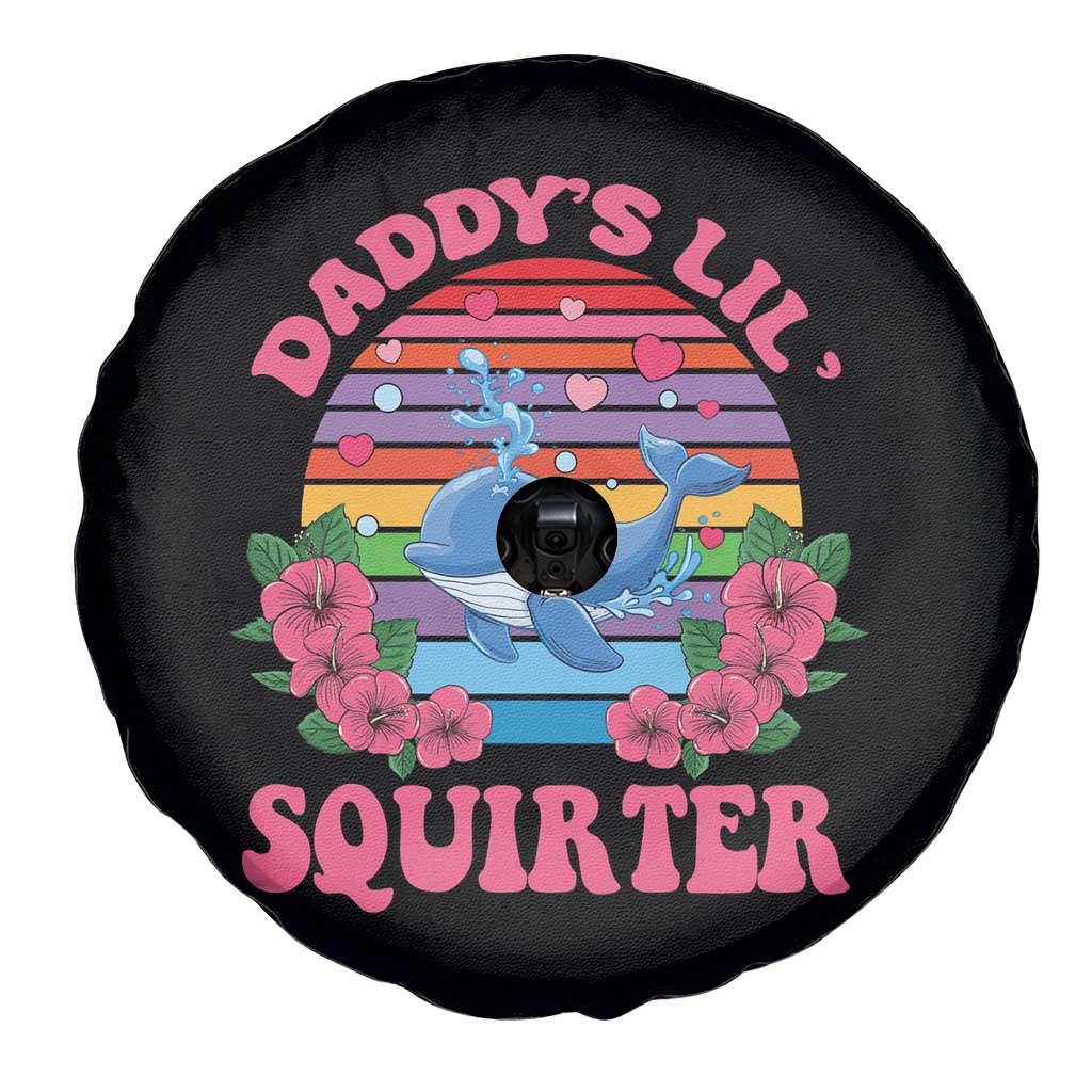 Funny Daddy's Lil Squirter Spare Tire Cover Cute Whale Inappropriate Embarrassing Adult Joke TS02 Print Your Wear