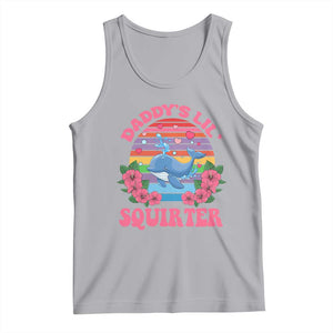 Funny Daddy's Lil Squirter Tank Top Cute Whale Inappropriate Embarrassing Adult Joke TS02 Athletic Heather Print Your Wear