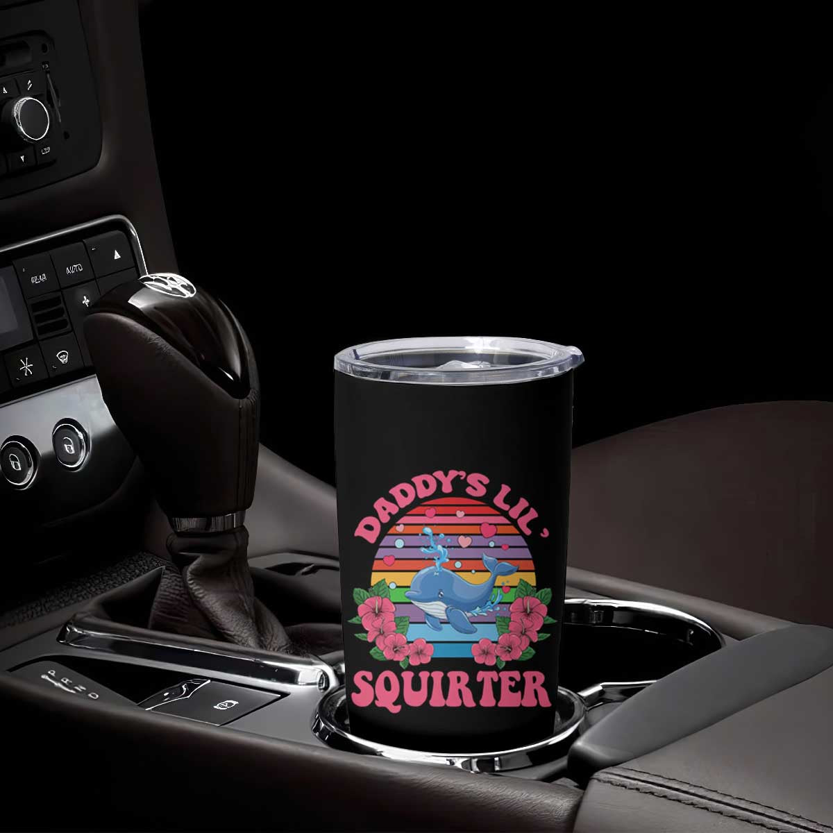 Funny Daddy's Lil Squirter Tumbler Cup Cute Whale Inappropriate Embarrassing Adult Joke TS02 Print Your Wear