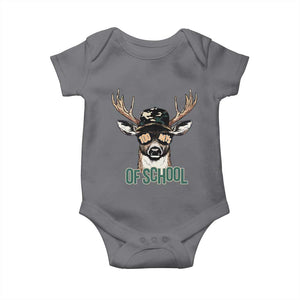 Bucked' 100 Days Of School Baby Onesie Deer Student Boy Girls 100th Day TS02 Charcoal Print Your Wear