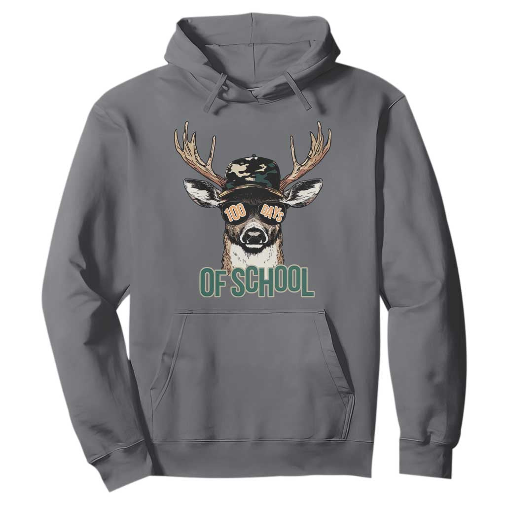 Bucked' 100 Days Of School Hoodie Deer Student Boy Girls 100th Day TS02 Charcoal Print Your Wear