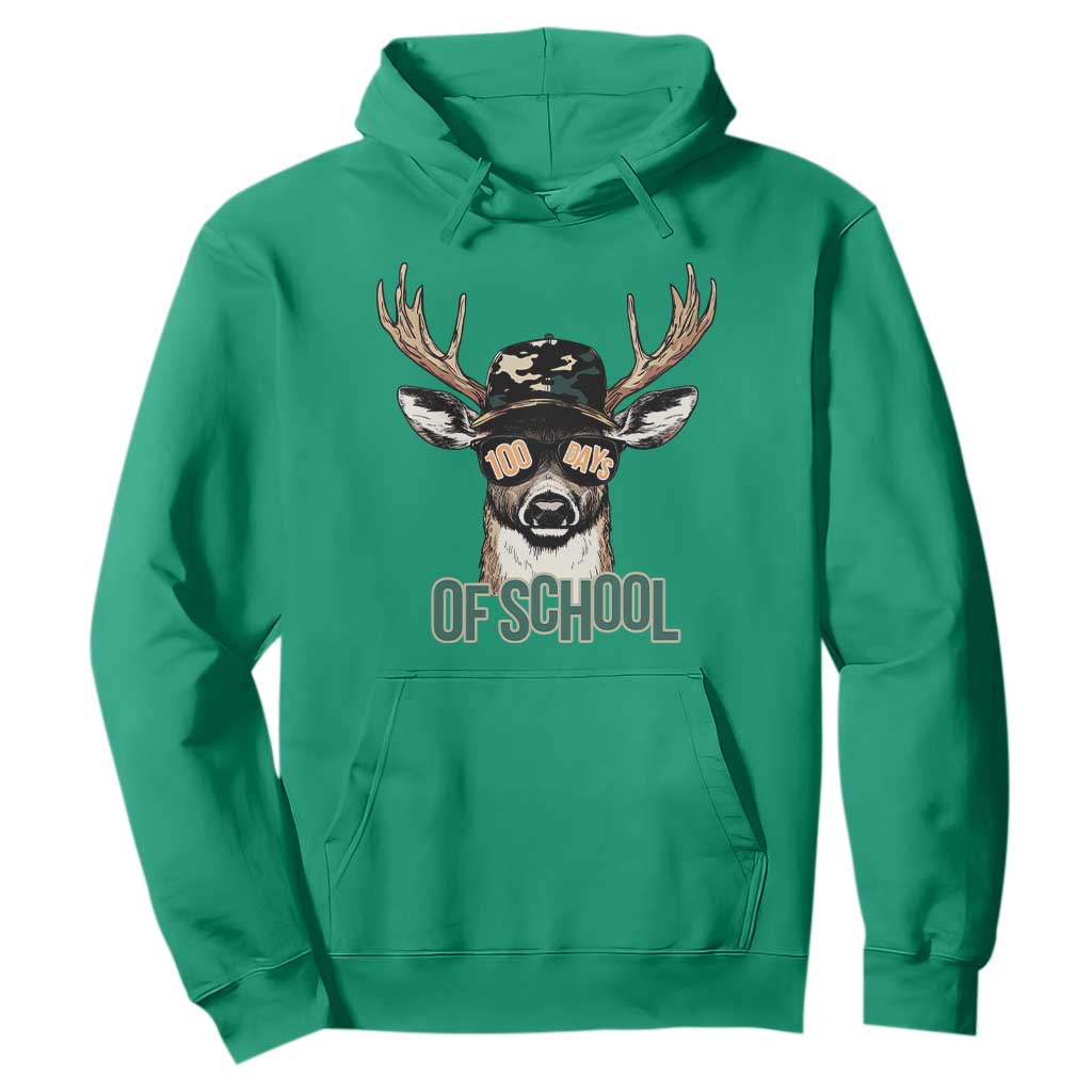 Bucked' 100 Days Of School Hoodie Deer Student Boy Girls 100th Day TS02 Irish Green Print Your Wear