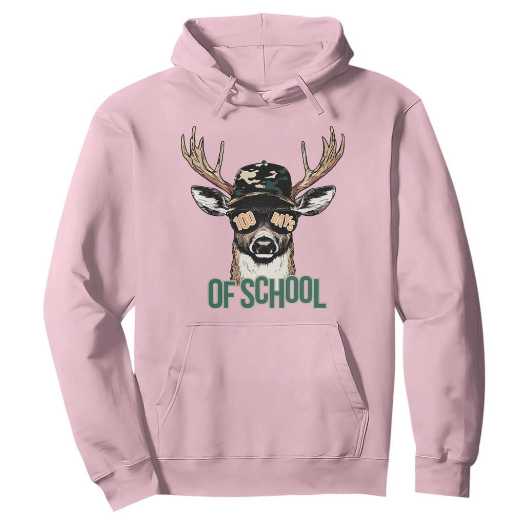 Bucked' 100 Days Of School Hoodie Deer Student Boy Girls 100th Day TS02 Light Pink Print Your Wear