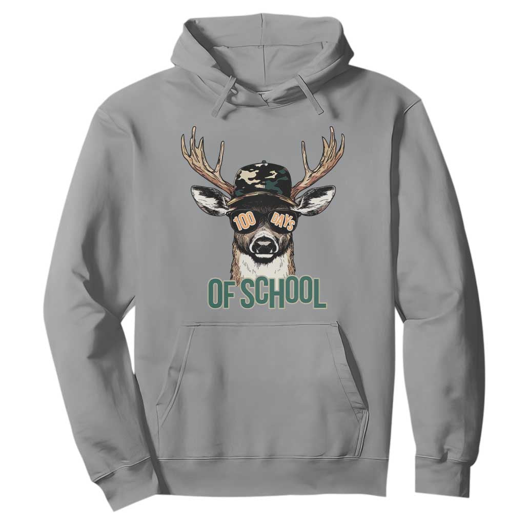 Bucked' 100 Days Of School Hoodie Deer Student Boy Girls 100th Day TS02 Sport Gray Print Your Wear