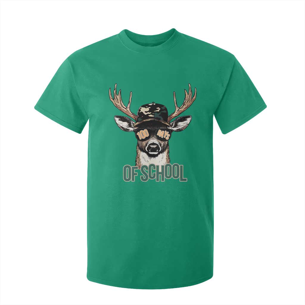 Bucked' 100 Days Of School T Shirt For Kid Deer Student Boy Girls 100th Day TS02 Irish Green Print Your Wear