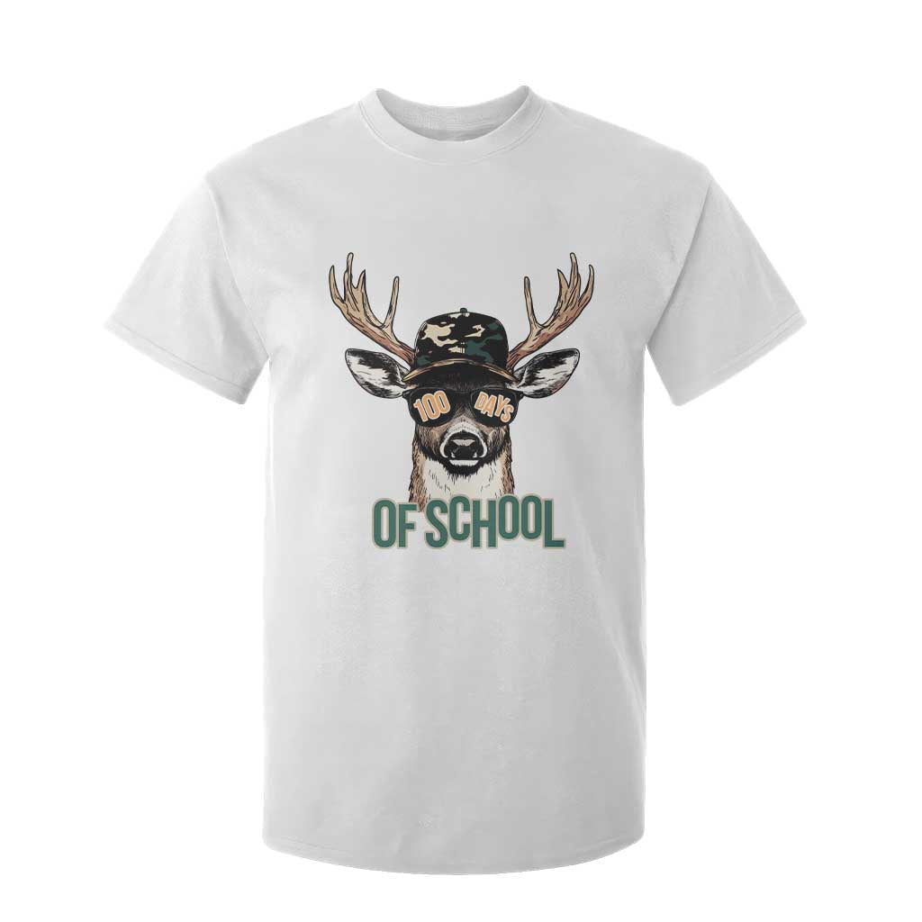 Bucked' 100 Days Of School T Shirt For Kid Deer Student Boy Girls 100th Day TS02 White Print Your Wear
