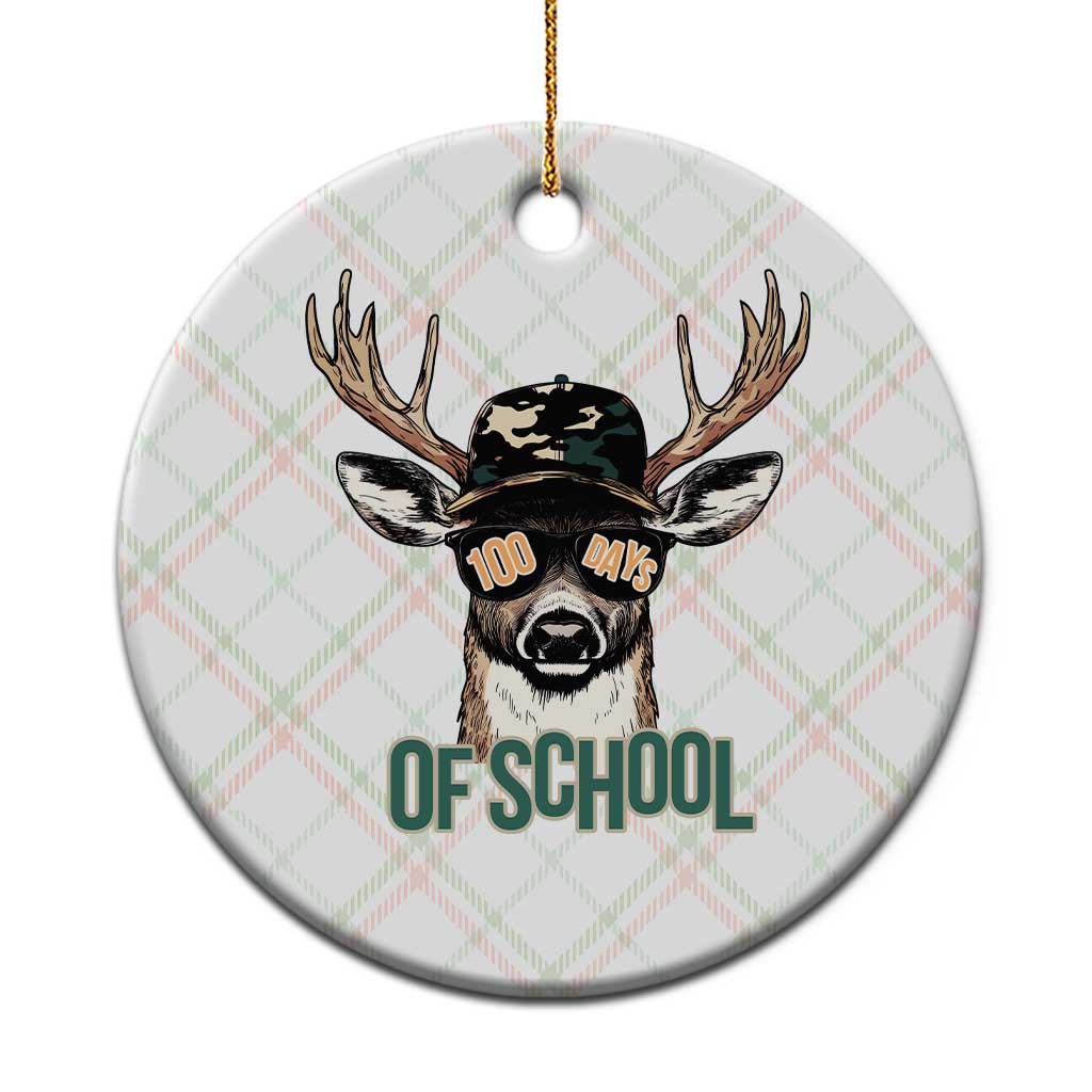 Bucked' 100 Days Of School Ceramic Ornament Deer Student Boy Girls 100th Day TS02 1pc Christmas Plaid Print Your Wear