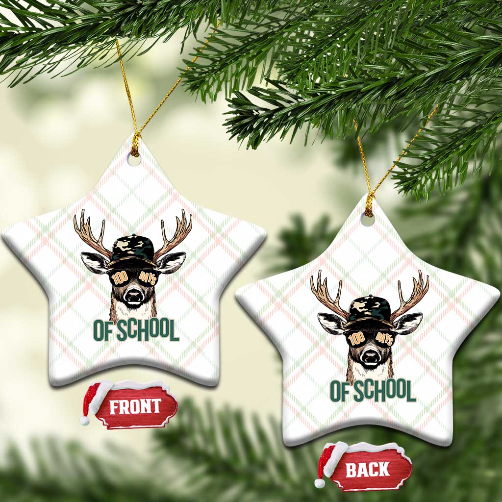Bucked' 100 Days Of School Ceramic Ornament Deer Student Boy Girls 100th Day TS02 Print Your Wear