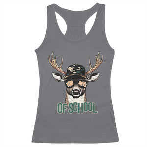 Bucked' 100 Days Of School Racerback Tank Top Deer Student Boy Girls 100th Day TS02 Charcoal Print Your Wear