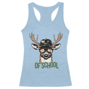 Bucked' 100 Days Of School Racerback Tank Top Deer Student Boy Girls 100th Day TS02 Light Blue Print Your Wear