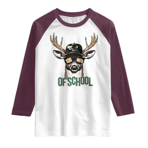 Bucked' 100 Days Of School Raglan Shirt Deer Student Boy Girls 100th Day TS02 White Maroon Print Your Wear