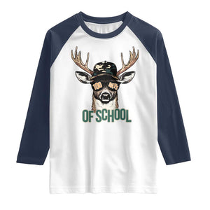 Bucked' 100 Days Of School Raglan Shirt Deer Student Boy Girls 100th Day TS02 White Navy Print Your Wear