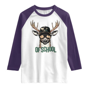 Bucked' 100 Days Of School Raglan Shirt Deer Student Boy Girls 100th Day TS02 White Purple Print Your Wear