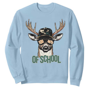 Bucked' 100 Days Of School Sweatshirt Deer Student Boy Girls 100th Day TS02 Light Blue Print Your Wear