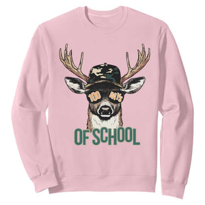 Bucked' 100 Days Of School Sweatshirt Deer Student Boy Girls 100th Day TS02 Light Pink Print Your Wear
