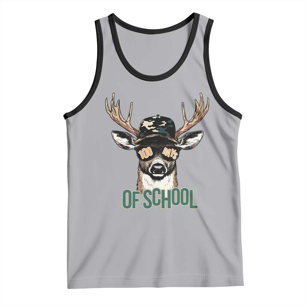 Bucked' 100 Days Of School Tank Top Deer Student Boy Girls 100th Day TS02 Athletic Heather Black Print Your Wear
