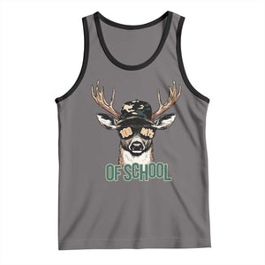 Bucked' 100 Days Of School Tank Top Deer Student Boy Girls 100th Day TS02 Deep Heather Black Print Your Wear