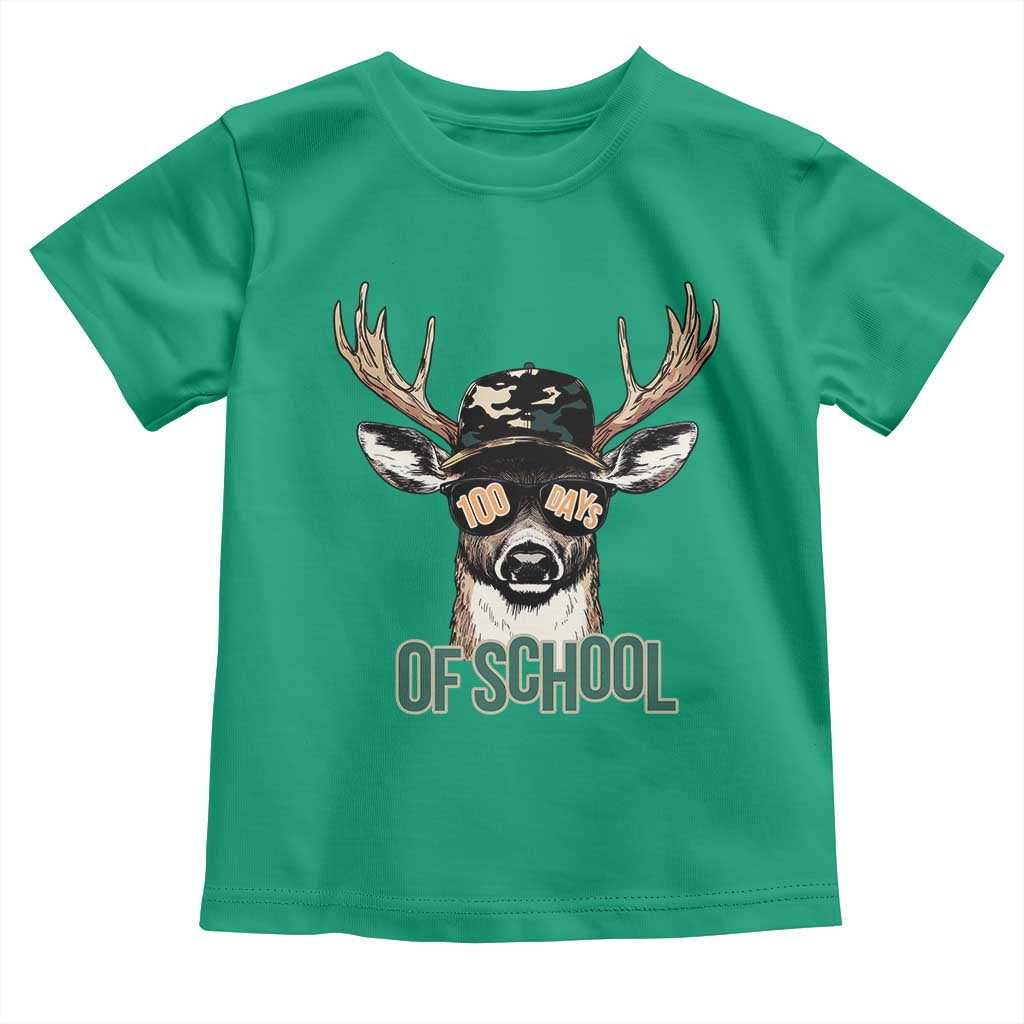 Bucked' 100 Days Of School Toddler T Shirt Deer Student Boy Girls 100th Day TS02 Irish Green Print Your Wear