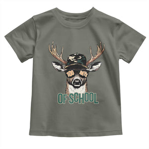 Bucked' 100 Days Of School Toddler T Shirt Deer Student Boy Girls 100th Day TS02 Military Green Print Your Wear