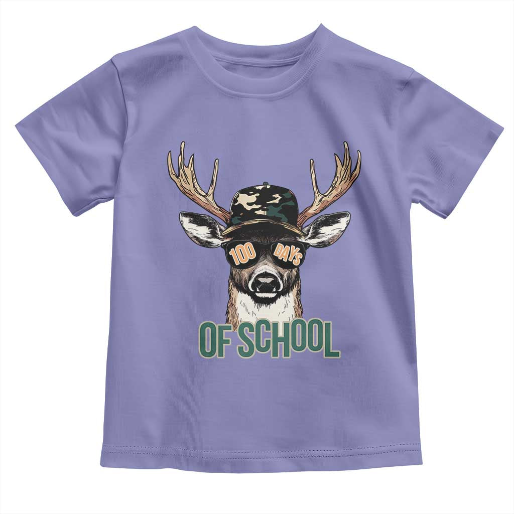 Bucked' 100 Days Of School Toddler T Shirt Deer Student Boy Girls 100th Day TS02 Violet Print Your Wear