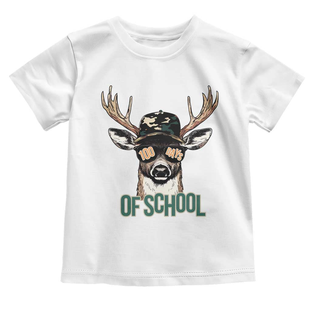 Bucked' 100 Days Of School Toddler T Shirt Deer Student Boy Girls 100th Day TS02 White Print Your Wear