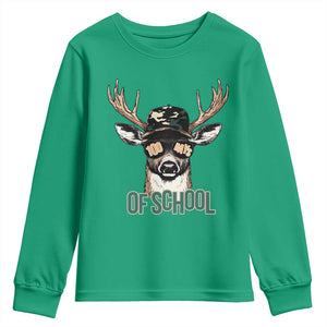 Bucked' 100 Days Of School Youth Sweatshirt Deer Student Boy Girls 100th Day TS02 Irish Green Print Your Wear