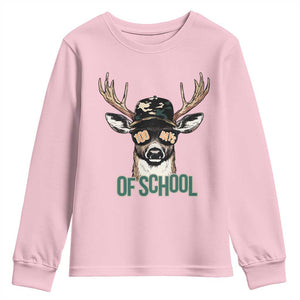 Bucked' 100 Days Of School Youth Sweatshirt Deer Student Boy Girls 100th Day TS02 Light Pink Print Your Wear