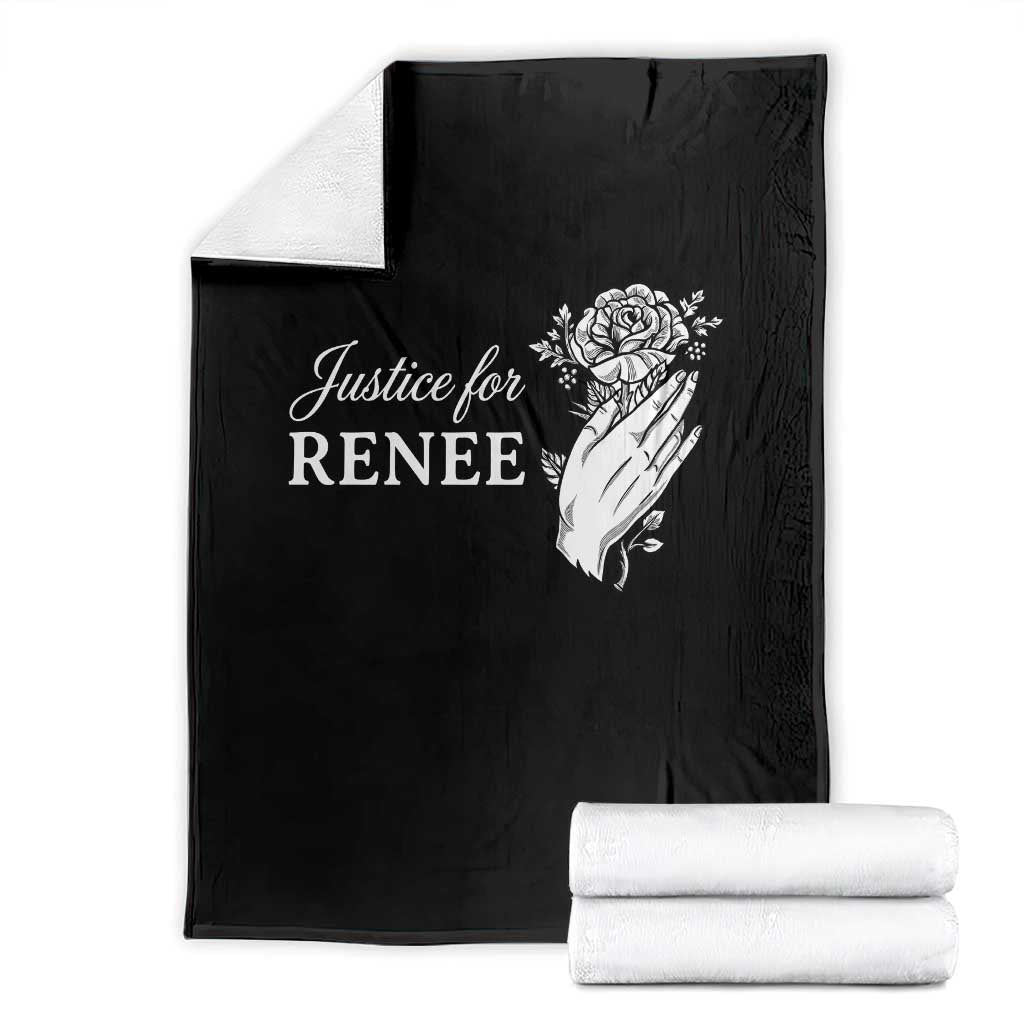 Justice for Renee Throw Blanket Floral Rose Memorial Minneapolis Jane 8 2026 Tribute TS02 Black Print Your Wear