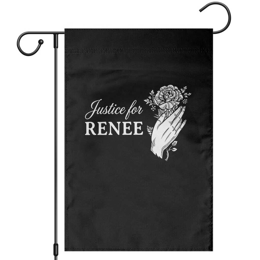 Justice for Renee Garden Flag Floral Rose Memorial Minneapolis Jane 8 2026 Tribute TS02 Black Print Your Wear
