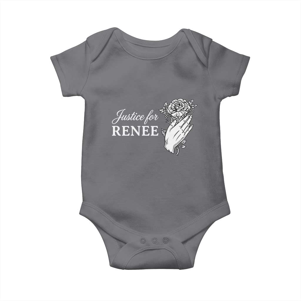 Justice for Renee Baby Onesie Floral Rose Memorial Minneapolis Jane 8 2026 Tribute TS02 Charcoal Print Your Wear