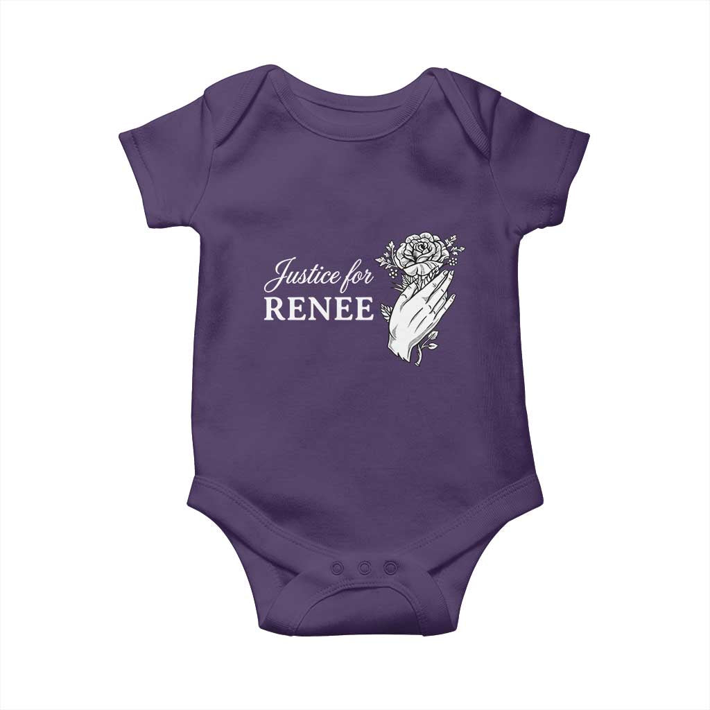 Justice for Renee Baby Onesie Floral Rose Memorial Minneapolis Jane 8 2026 Tribute TS02 Purple Print Your Wear