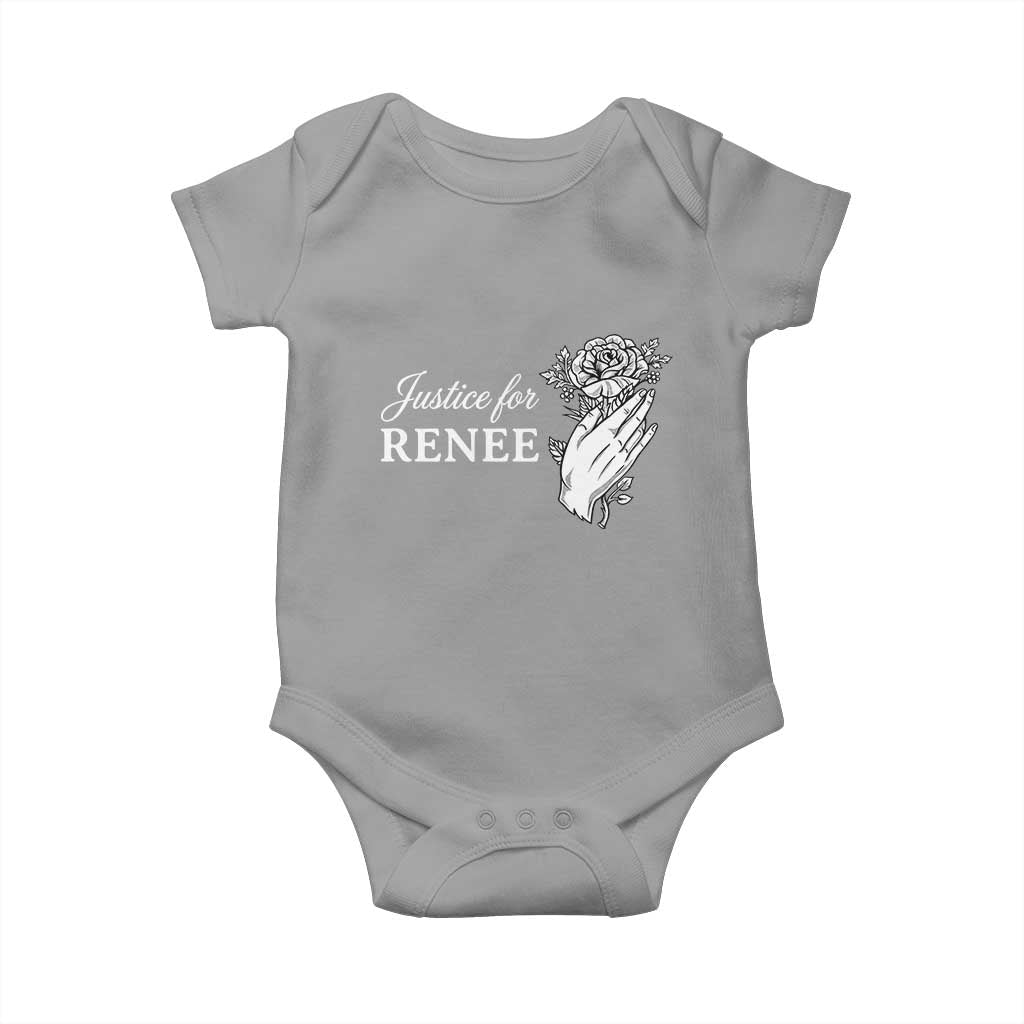 Justice for Renee Baby Onesie Floral Rose Memorial Minneapolis Jane 8 2026 Tribute TS02 Sport Gray Print Your Wear