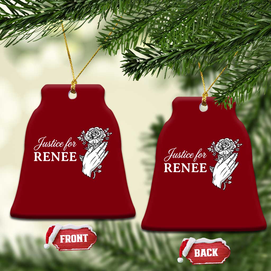 Justice for Renee Ceramic Ornament Floral Rose Memorial Minneapolis Jane 8 2026 Tribute TS02 Print Your Wear