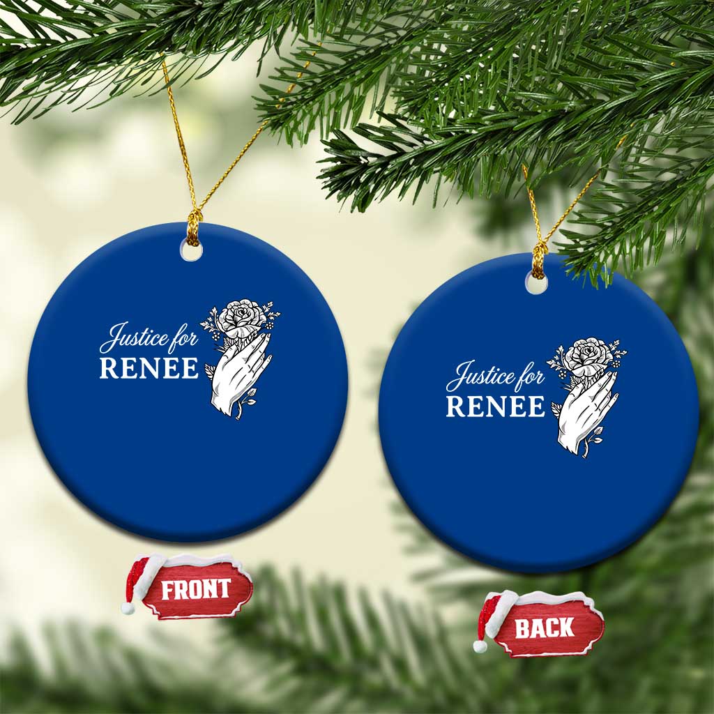 Justice for Renee Ceramic Ornament Floral Rose Memorial Minneapolis Jane 8 2026 Tribute TS02 1pc Blue Print Your Wear