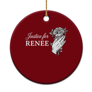 Justice for Renee Ceramic Ornament Floral Rose Memorial Minneapolis Jane 8 2026 Tribute TS02 1pc Red Print Your Wear