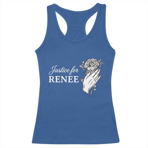 Justice for Renee Racerback Tank Top Floral Rose Memorial Minneapolis Jane 8 2026 Tribute TS02 Royal Blue Print Your Wear