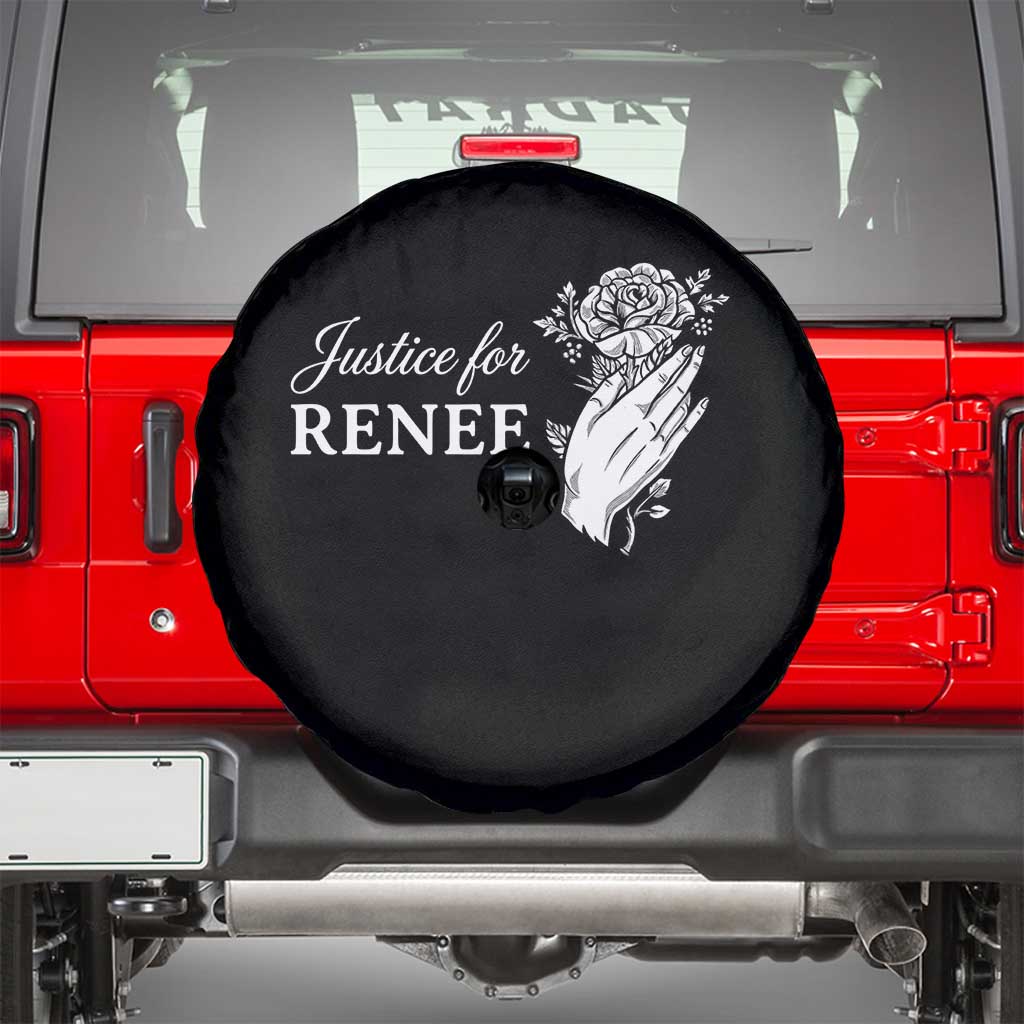 Justice for Renee Spare Tire Cover Floral Rose Memorial Minneapolis Jane 8 2026 Tribute TS02 Black Print Your Wear