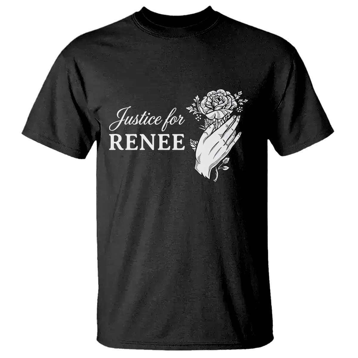 Justice for Renee T Shirt Floral Rose Memorial Minneapolis Jane 8 2026 Tribute TS02 Black Print Your Wear