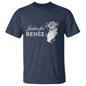 Justice for Renee T Shirt Floral Rose Memorial Minneapolis Jane 8 2026 Tribute TS02 Navy Print Your Wear