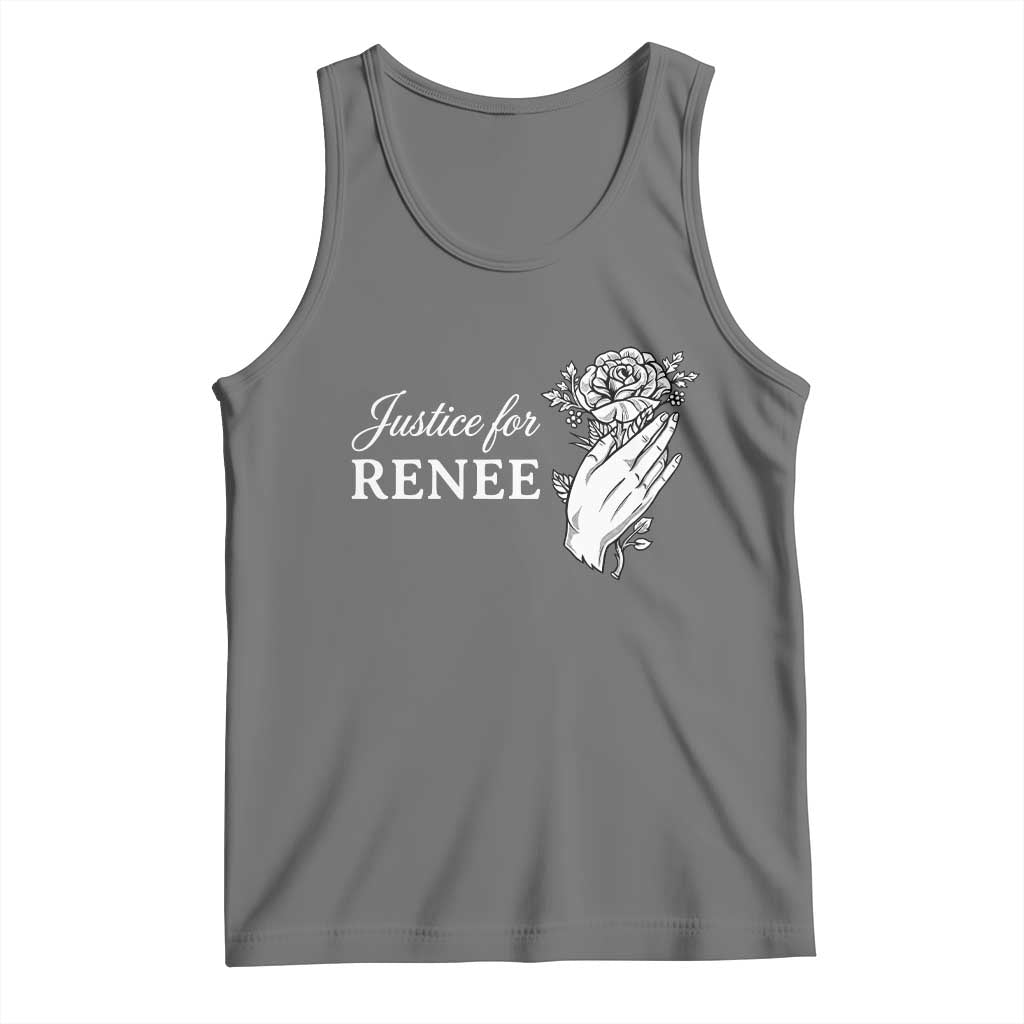 Justice for Renee Tank Top Floral Rose Memorial Minneapolis Jane 8 2026 Tribute TS02 Black Heather Print Your Wear