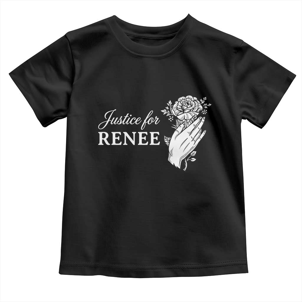 Justice for Renee Toddler T Shirt Floral Rose Memorial Minneapolis Jane 8 2026 Tribute - Print Your Wear