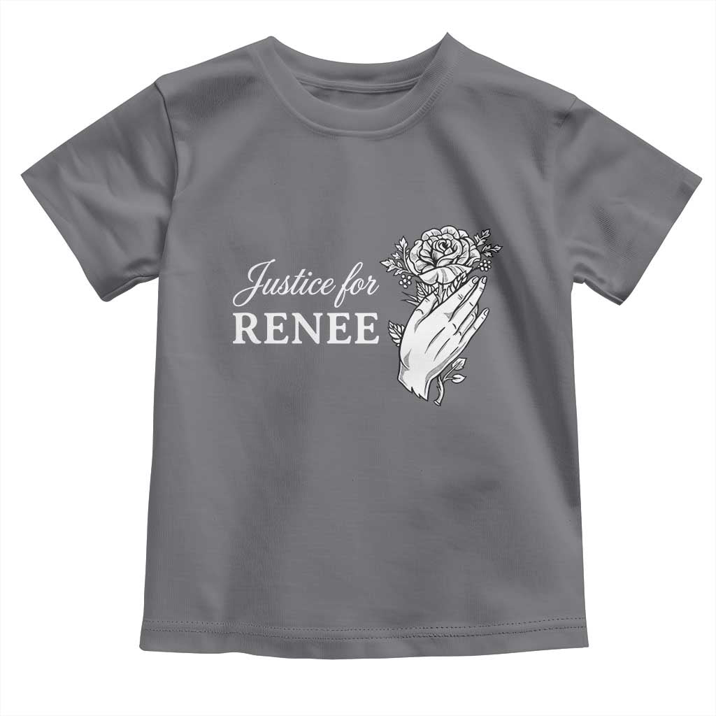 Justice for Renee Toddler T Shirt Floral Rose Memorial Minneapolis Jane 8 2026 Tribute TS02 Charcoal Print Your Wear