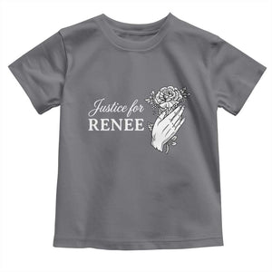 Justice for Renee Toddler T Shirt Floral Rose Memorial Minneapolis Jane 8 2026 Tribute TS02 Charcoal Print Your Wear
