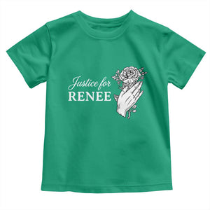 Justice for Renee Toddler T Shirt Floral Rose Memorial Minneapolis Jane 8 2026 Tribute TS02 Irish Green Print Your Wear
