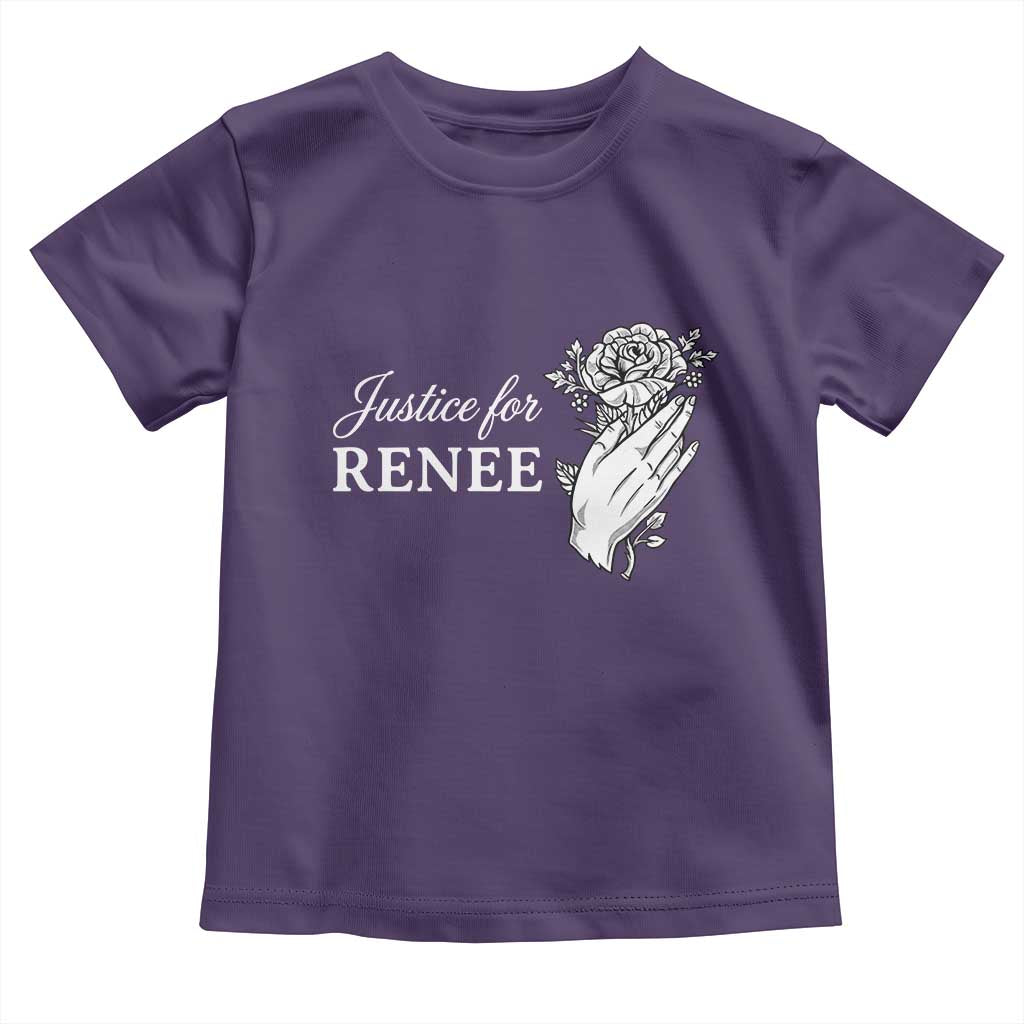 Justice for Renee Toddler T Shirt Floral Rose Memorial Minneapolis Jane 8 2026 Tribute TS02 Purple Print Your Wear