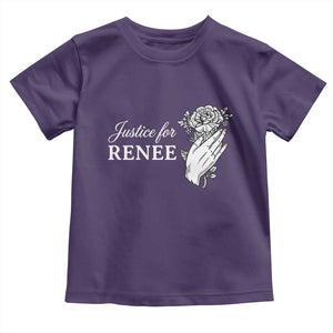 Justice for Renee Toddler T Shirt Floral Rose Memorial Minneapolis Jane 8 2026 Tribute TS02 Purple Print Your Wear